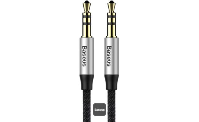Baseus Yiven M30 Audio Cable Male to Male 3.5mm Aux Cable 1.5M - Black
